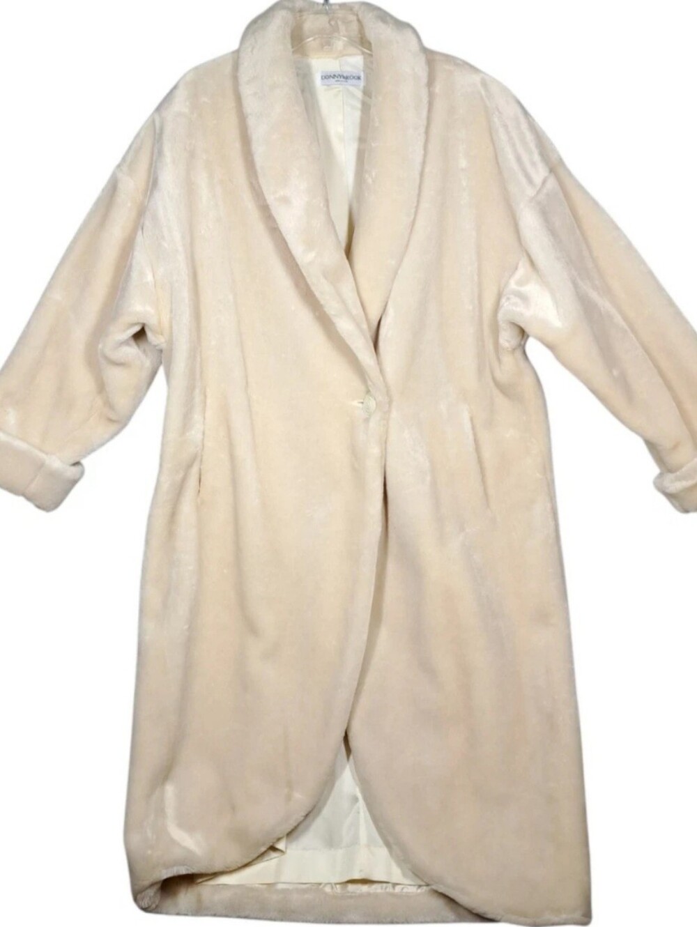 Donny Brooks 1970's Vintage "GLAM" Style Faux Fur Coat Like New Sz. Small